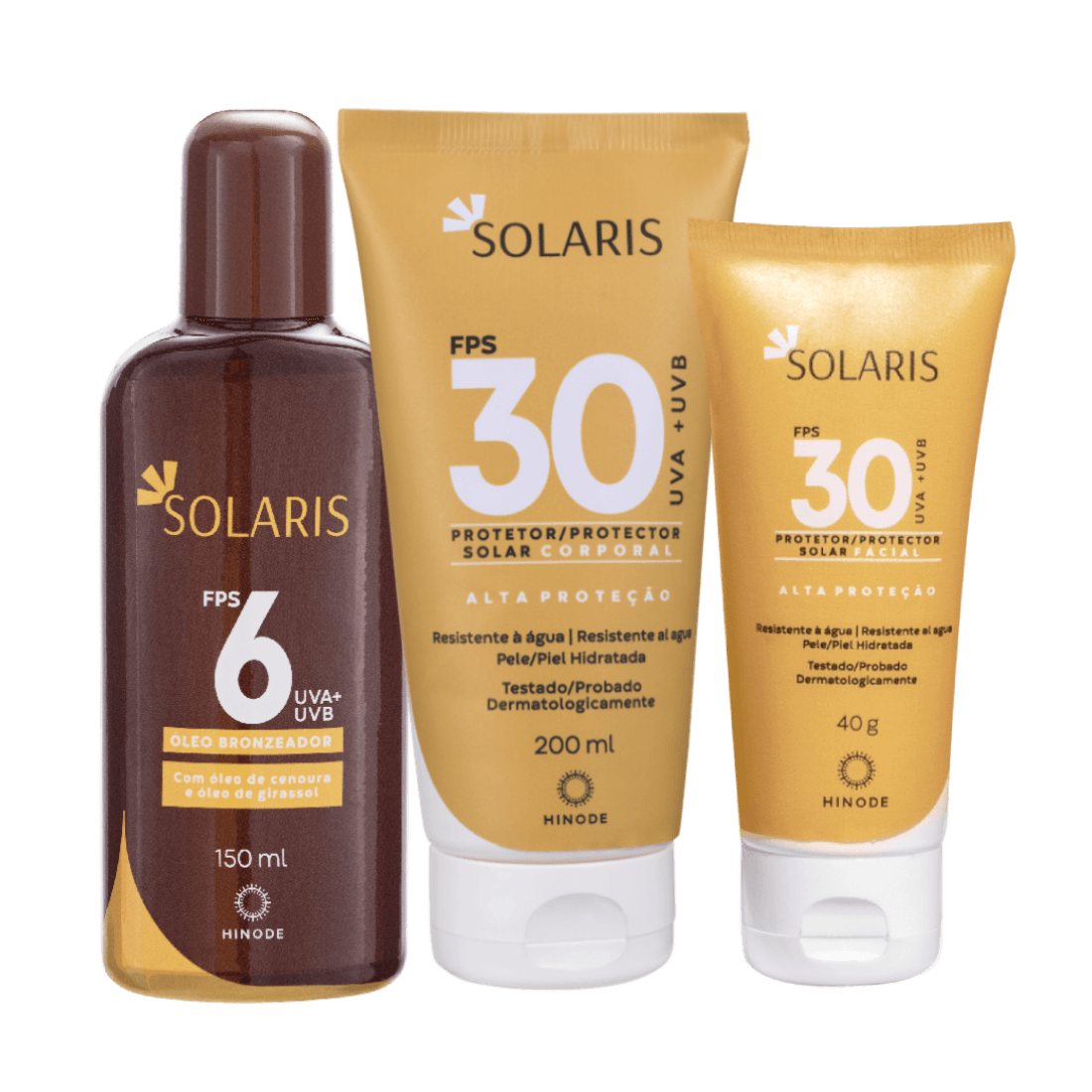 Kit Protetor solar FPS 30 e Óleo Bronzeador Solaris - 2 uni