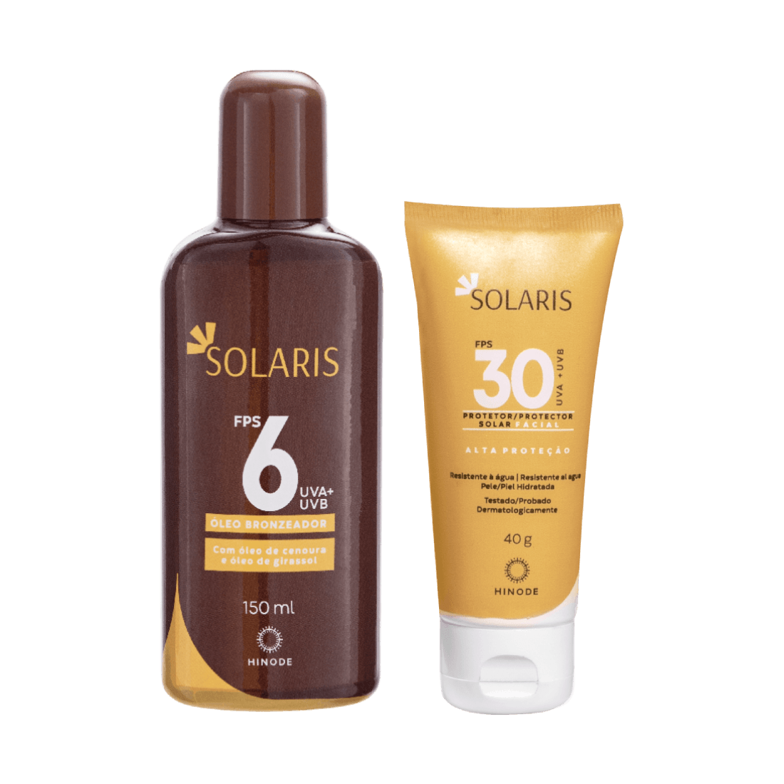 Kit Protetor Solar e Óleo Bronzeador FPS 30 Solaris 40g